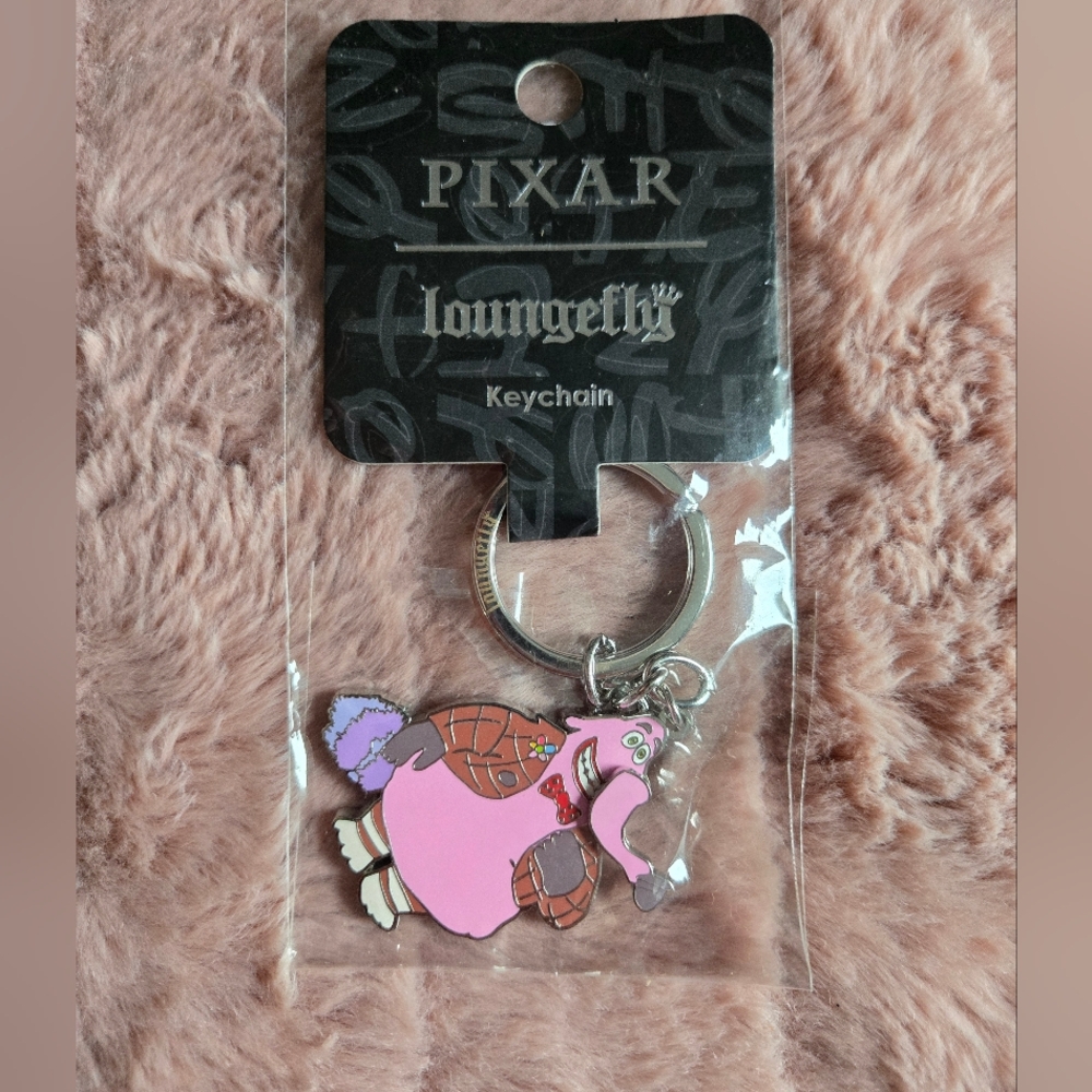 Loungefly Pixar Bing Bong Pink and Purple Enamel Keychain